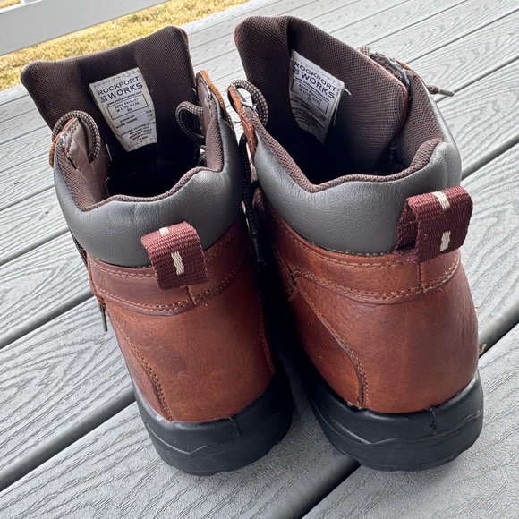 Rockport Works Safety Toe Work Boots Brown Leather Mens Size 15 ASTM main image 9